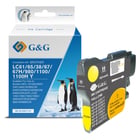 G&G Brother LC980/LC1100 Amarelo Cartucho de Tinta Compatível, 16 ml - Tinteiro Compatível LC980Y/LC1100Y