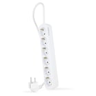 Bloco de distribuição de energia Nanocable 6 tomadas - 1.4m - Branco - Nanocable 233867