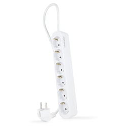 Bloco de distribuição de energia Nanocable 6 tomadas - 1.4m - Branco - Nanocable 233867