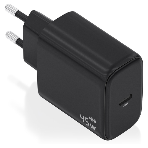 Aisens Carregador GaN 45W 1xUSB-C PD3,0 Preto - Aisens A110-0970
