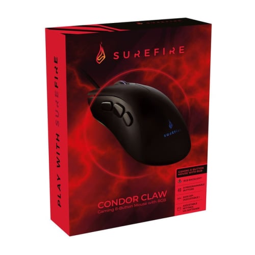 SUREFIRE RATO GAMING CONDOR CLAW 8-BOTOES RGB LED 6400DPI - SureFire 48816