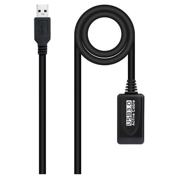 Nanocable Cable Prolongador con Amplificador USB-A 3.0 Macho a USB-A Hembra 15m - Nanocable 10.01.0313