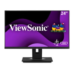 VIEWSONIC MONITOR IPS 24" (23.8) 16:9 FHD VGA HDMI DP USB COLUNAS HAS PIVOT - ViewSonic VG2448A-2