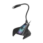 Microfone de mesa Mars Gaming MMiC com colar flexível USB - Iluminação RGB - Botão Mudo - Cabo de 1,50 m - Mars Gaming MMIC