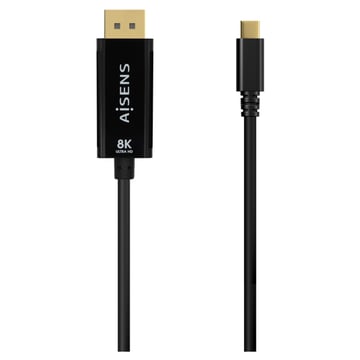 Cabo conversor USB-C para Displayport 8K@60Hz da Aisens - USB-C/M-DP/M - 0,8 m - Cor preta - Aisens A109-0688