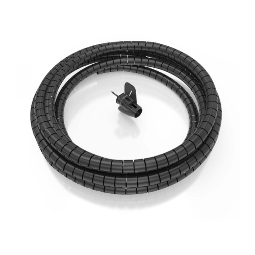 Organizador de cabos em espiral Aisens 25 mm - 6,0 m - Cor preta - Aisens 303242
