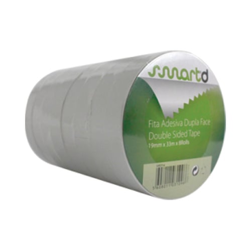 Fita Adesiva Dupla Face 19mmx33m Transparente - SmartD SMD714
