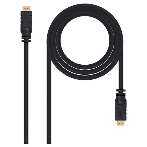 Cabo Nanocable HDMI v1.4 com Repetidor Macho para HDMI v1.4 Macho 25m - Alta Velocidade - Cor Preta - Nanocable 10.15.1825