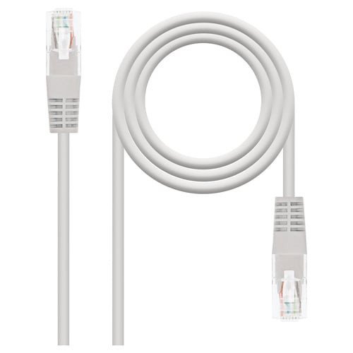 Cabo de rede nanocabo RJ45 Cat.6 UTP AWG24 - 1,5 m - Cor cinza - Nanocable 10.20.0401-L150