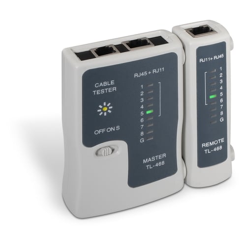 Testador de Cabos RJ11/RJ12/RJ45 da Aisens - Cinzento - Aisens A142-0312