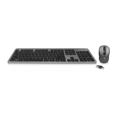 EWENT KIT TECLADO & RATO WIRELESS SILENT CINZA TITANIO - Ewent EW3259