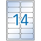 Apli Etiquetas Transparentes Permanentes 99.1 x 38.1mm 10 Folhas - APLI 206101