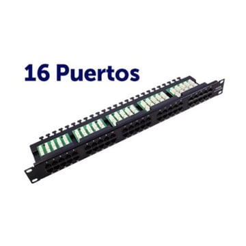 Cromad Patch Panel 16 Portas Krone Cat 6 1U UTP 19" - Cromad CR0539