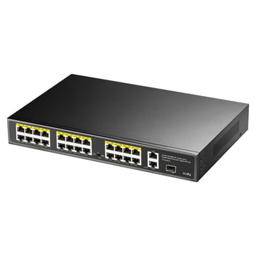 Switch Gigabit PoE+ 10&#47;100Mbps Cudy FS1026PS1 de 24 portas + 2 portas Gigabit Uplink + 1 ranhura SFP de 1,25Gbps - Cudy 244542
