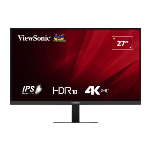 Monitor LED ViewSonic VA2708-4K-HD IPS UHD 4K HDR de 27" - Resposta de 4 ms - 16:9 - Inclinação ajustável - HDMI, DisplayPort, Áudio - Ângulo de visão de 178º - VESA 100x100 mm - ViewSonic VA2708-4K-HD