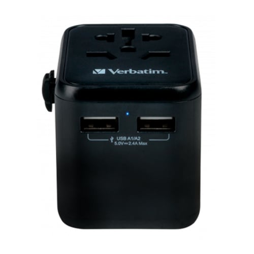VERBATIM CARREGADOR ADAPT VIAGEM 2x USB- A 2.4A 12W - Verbatim 49543