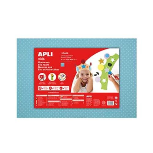 Placa de Cor Musgami 40x60cm 2mm Azul Bolinhas 3Fls - APLI APL13409