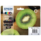 Epson Kiwi 202XL tinteiro 5 unidade(s) Original Rendimento alto (XL) Preto, Foto preto, Ciano, Magenta, Amarelo - Epson C13T02G74010