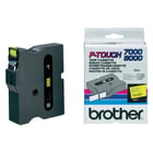 Fita laminada. Texto preto sobre fundo amarelo. Largura: 18 mm. Comprimento: 15 m - Brother TX641