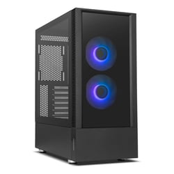 Nox Hummer Horus Caja Semitorre ATX, Micro ATX - Panel Lateral y Frontal Cristal Templado - Tamaño HDD y SSD 2.5", 3.5"- USB 3.0, USB 2.0 - 2 Ventiladores 120mm ARGB Incluidos - Soporta Refrigeracion Liquida - Hasta 8 Ventiladores - Nox NXHUMMERNMSSBK