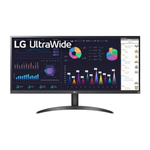 Monitor LG Ultrawide 34" LED IPS UltraWide FullHD FullHD 100Hz FreeSync - 5ms de resposta - 178º de ângulo de visão - Altura ajustável - 21:9 - HDMI, DisplayPort - VESA 100x100mm - LG 34WQ500-B