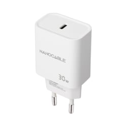 Nanocable Cargador de Pared USB-C/PD 30W - Color Blanco - Nanocable 302347