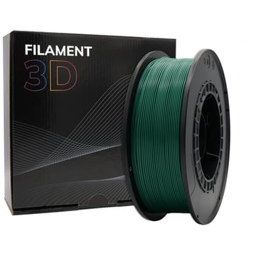 Filamento PLA 3D - Diâmetro 1.75mm - Bobine 1kg - Cor Verde Escuro - PLA-Verde Escuro
