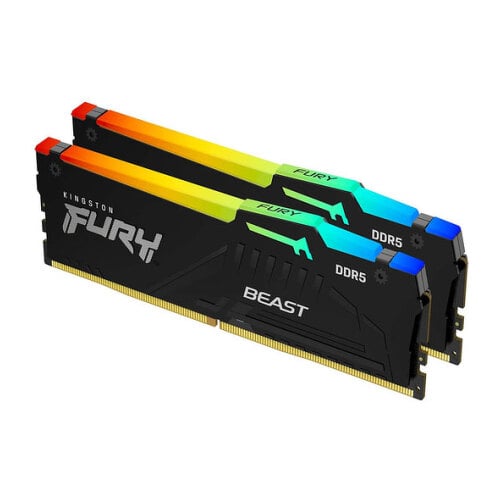 KINGSTON MEM 32GB 6000MT/S DDR5 CL36 DIMM (KIT 2) FURY BEAST RGB - Kingston KF560C36BBEAK2-32