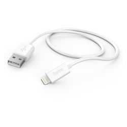 Cabo de dados HAMA Lightning 1.0 m,branco - 00201579 - Hama 00201579