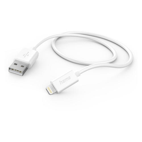 Cabo de dados HAMA Lightning 1.0 m,branco - 00201579 - Hama 00201579