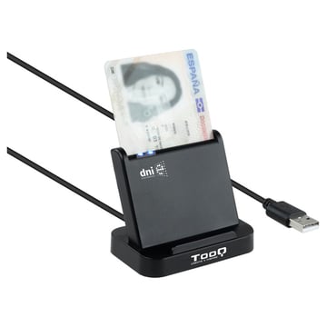 Leitor de Cartões Inteligentes Tooq DNIe VISION USB 2.0 - Preto - Tooq TQR-220B