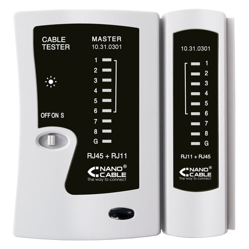 Testador de cabos RJ11/RJ12/RJ45 Nanocable - Nanocable 10.31.0301