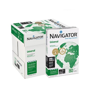 Papel 080gr Fotocopia A4 Navigator Premium Universal 5x500Fls - Navigator 1801001