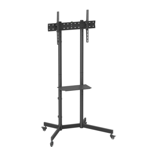 Suporte de chão Aisens ECO com rodízios - Tabuleiro de DVD para monitor/TV 45kg de 37-70 - Cor preta - Aisens 303492