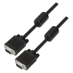Cabo Aisens SVGA com Ferrite - HDB15/Macho-HDB15/Macho - 1,8m - Cor Preto - Aisens A113-0071