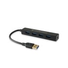 Extensão do concentrador USB3.0 da Conceptronic para 4 portas USB3.0 - 5Gbps - Preto - Conceptronic C4PUSB3