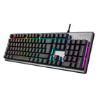 Unykach Nova K244 USB Gaming Keyboard (Português) - Iluminação RGB ajustável - 105 teclas - Cabo de 1,60 m - Cinzento/Preto - Unykach 237487