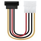 Cabo de alimentação SATA nanocabo angulado 5,25" Molex 4 pinos macho para SATA fêmea OEM 0,16 m - Nanocable 10.19.0201-OEM