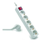 EWENT EXTENSAO ELETRICA 5 TOMADAS SCHUKO VERSION WHITE 16A WITH ON/OFF SWITCH - Ewent EW3916