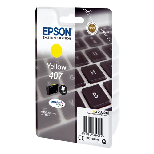 Cartucho de tinta original amarelo Epson 407 - C13T07U440 - Epson C13T07U440