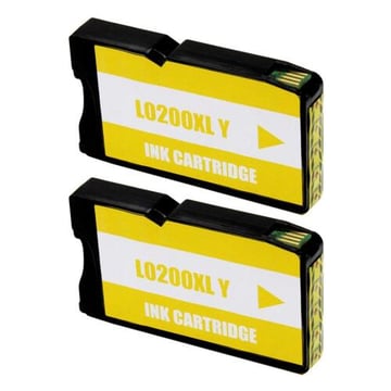 Lexmark 200XL amarelo pacote com 2 cartuchos de tinta genéricos - substitui 14L0200 - Lexmark LXI-200XLYL