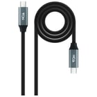 Nanocable Cable USB 3.2 Gen2X2 100W 4K/60Hz USB-C M/M 0.5m - Color Negro - Nanocable 10.01.4300
