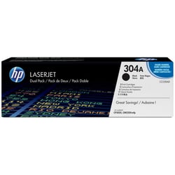 HP Conjunto Duplo de Toner LaserJet Original 304A Preto - CC530AD