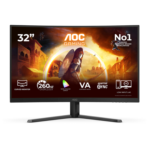 AOC Monitor VA de 32" (31,5") 16:9 FHD 4 ms 240 Hz HDMI DP C32G42ZE - AOC C32G42ZE