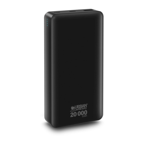 Urban Factory Juicee Max Powerbank 20000mAh - Entrada USB-C - Saída USB-C e USB-A - Cor preta - Urban Factory UPB22UF