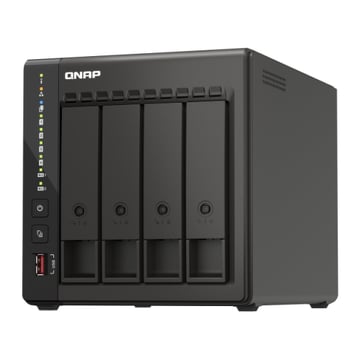 NAS QNAP 4-Bay Celeron J6412 4C/4T 2.6GHz/8GB(not expandable),2x2.5GbE/USB/Tower - QNAP TS453E8G