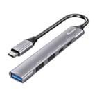 Hub USB-C Equip com 1x USB 3.0, 2x USB 2.0 e 1x USB-C PD - Caixa de alumínio - Equip 128962