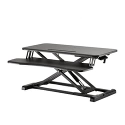 Suporte elevatório para monitor Ewent - Grande 80x40cm - Altura ajustável - Mola a gás - Tabuleiro para teclado - Peso máximo 15kg - Portátil - 800x615x110mm - Preto - Ewent EW1545