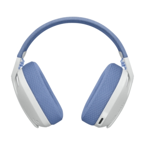 Headset Gamer Sem Fio Logitech G435 - Faixa de Cabeça Ajustável - LightSpeed Bluetooth - 2 Microfones - Off-White e Lilás - Logitech 981-001074