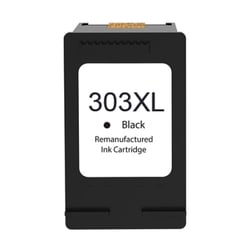 Cartucho de tinta preto remanufaturado HP 303XL - substitui T6N04AE/T6N02A - HP HI-303XLBK